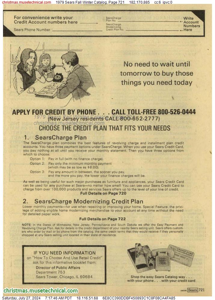 1979 Sears Fall Winter Catalog, Page 721