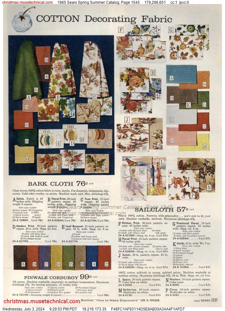 1965 Sears Spring Summer Catalog, Page 1545