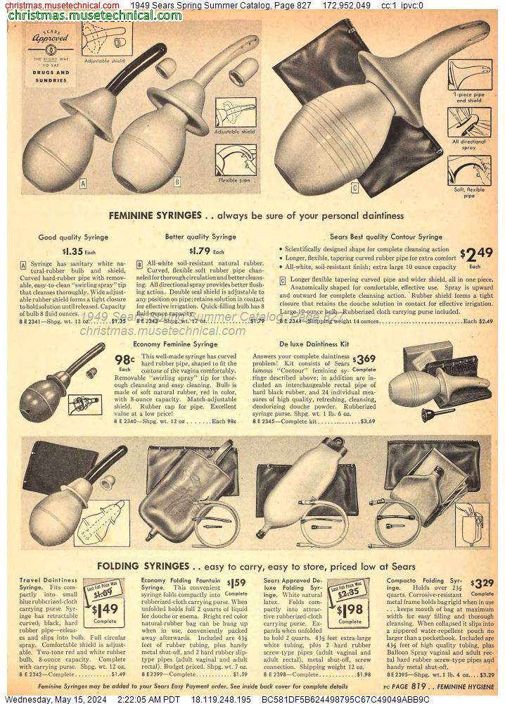 1949 Sears Spring Summer Catalog, Page 827