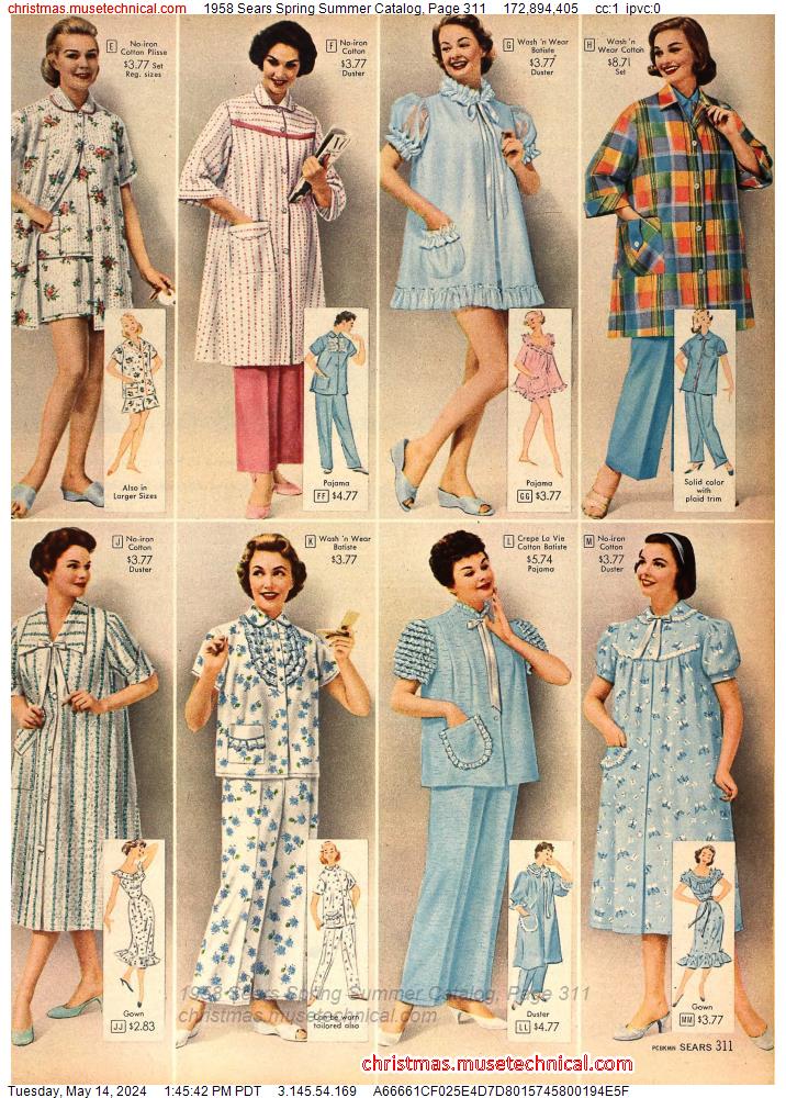 1958 Sears Spring Summer Catalog, Page 311