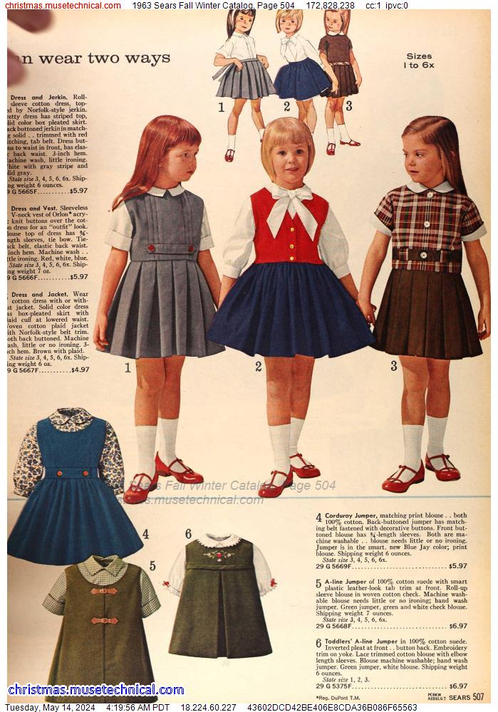 1963 Sears Fall Winter Catalog, Page 504