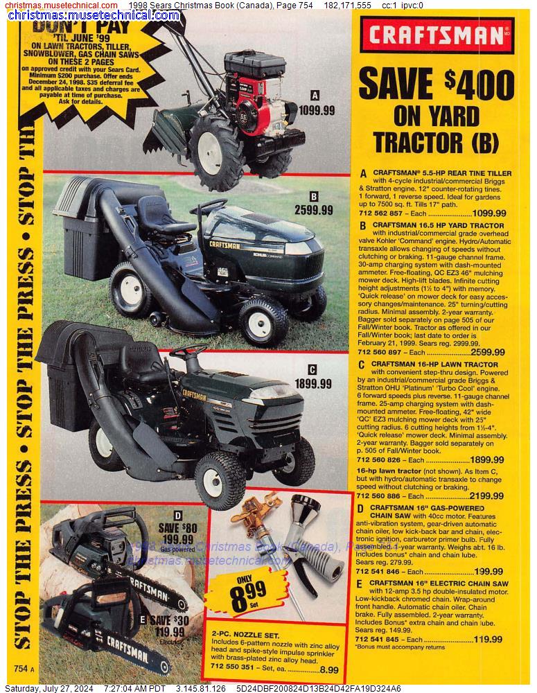 1998 Sears Christmas Book (Canada), Page 754
