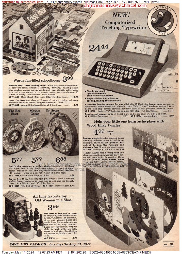 1971 Montgomery Ward Christmas Book, Page 345