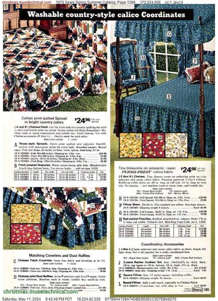 1975 Sears Spring Summer Catalog, Page 1389
