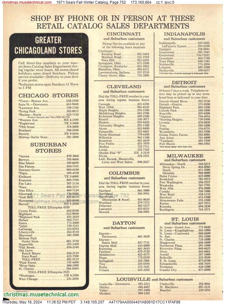1971 Sears Fall Winter Catalog, Page 752