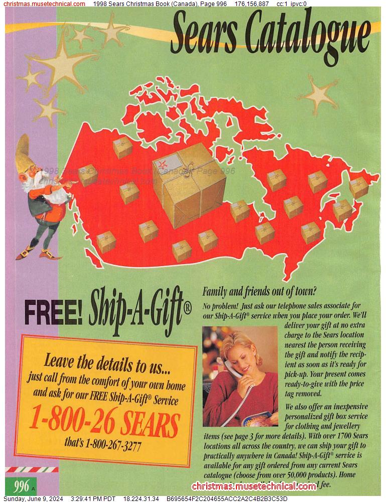 1998 Sears Christmas Book (Canada), Page 996