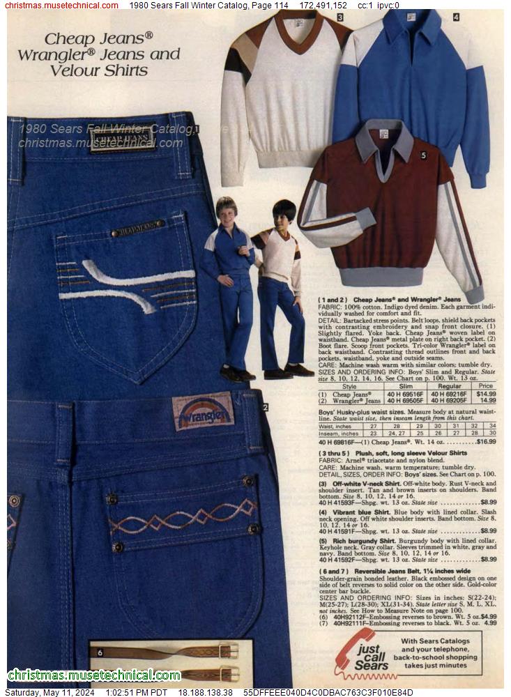 1980 Sears Fall Winter Catalog, Page 114