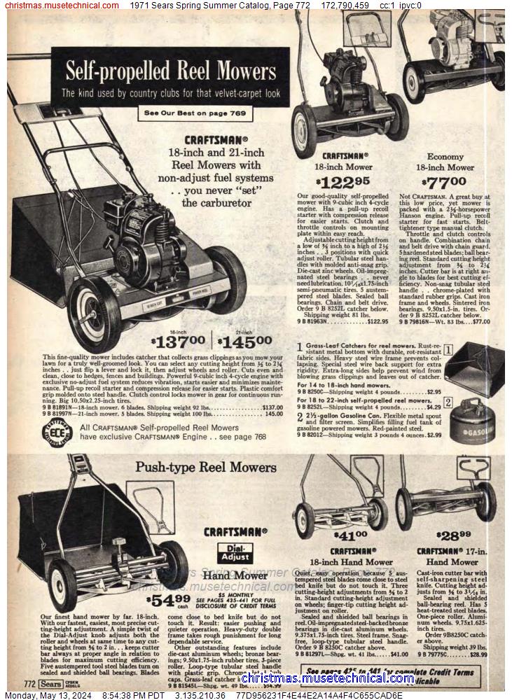 1971 Sears Spring Summer Catalog, Page 772