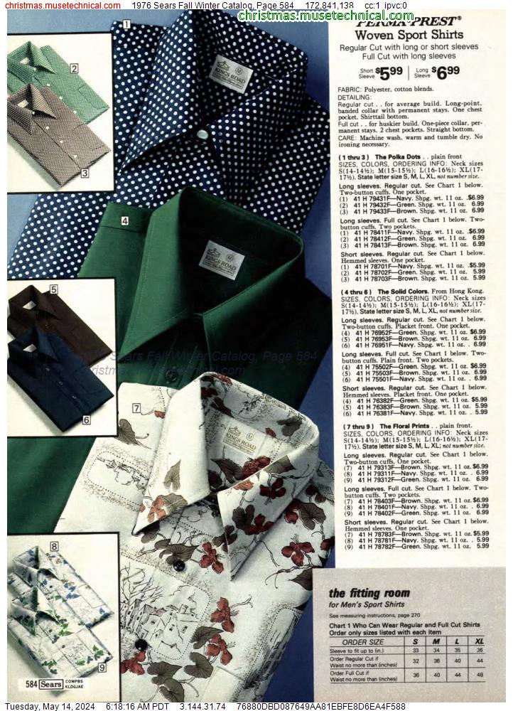 1976 Sears Fall Winter Catalog, Page 584