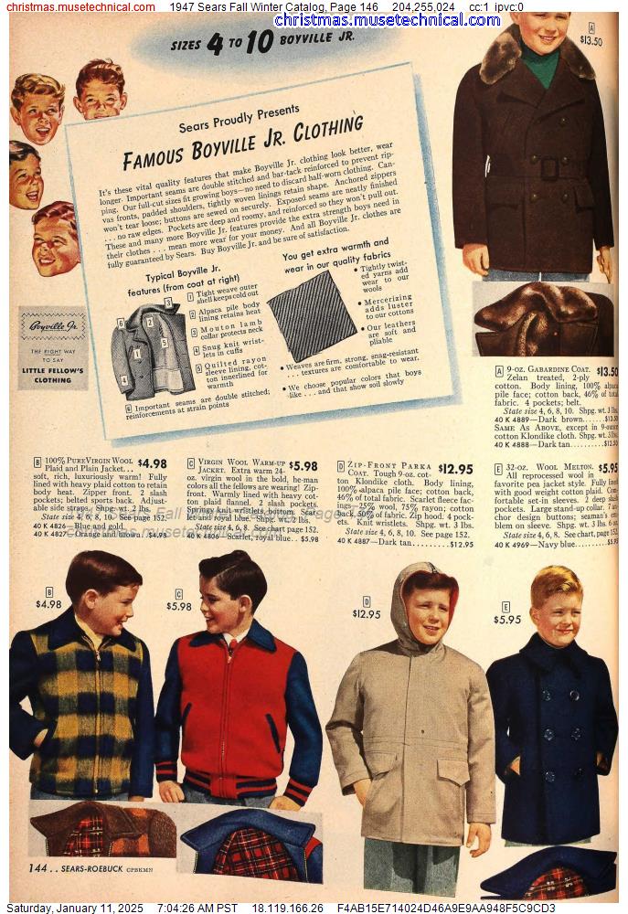 1947 Sears Fall Winter Catalog, Page 146