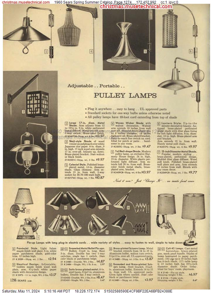 1960 Sears Spring Summer Catalog, Page 1274