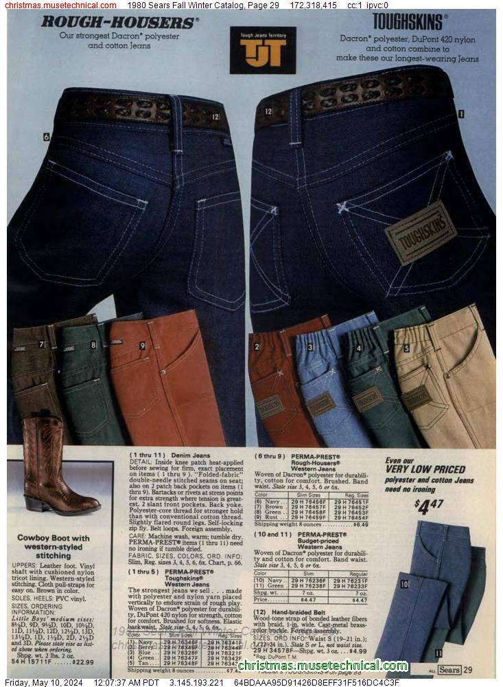1980 Sears Fall Winter Catalog, Page 29