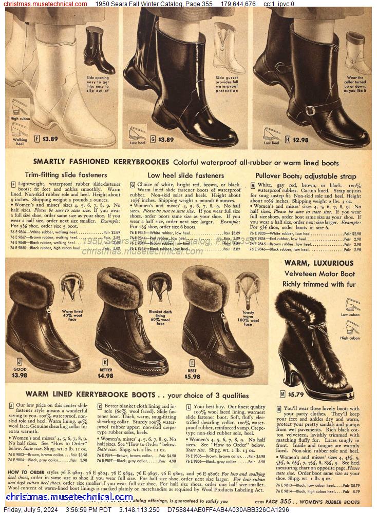 1950 Sears Fall Winter Catalog, Page 355