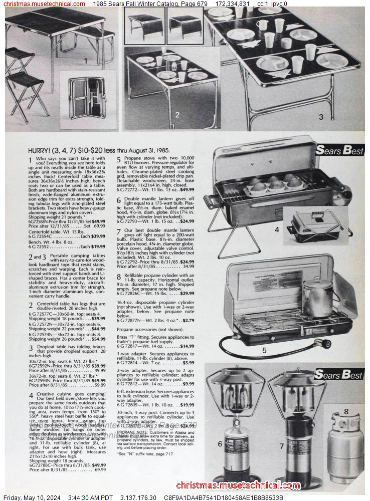 1985 Sears Fall Winter Catalog, Page 679