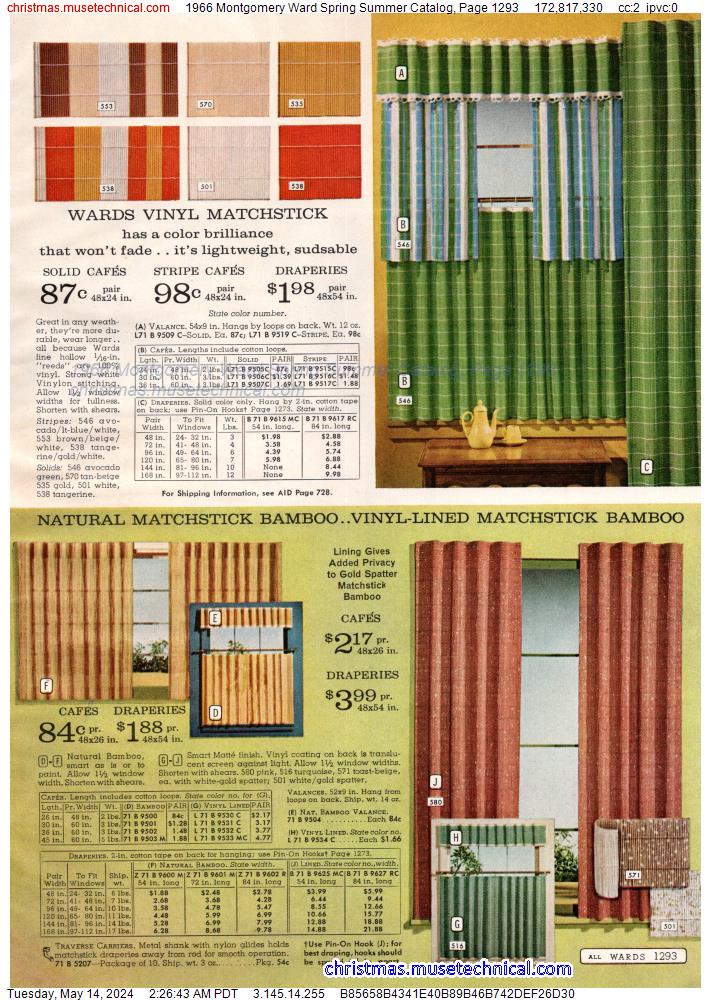 1966 Montgomery Ward Spring Summer Catalog, Page 1293