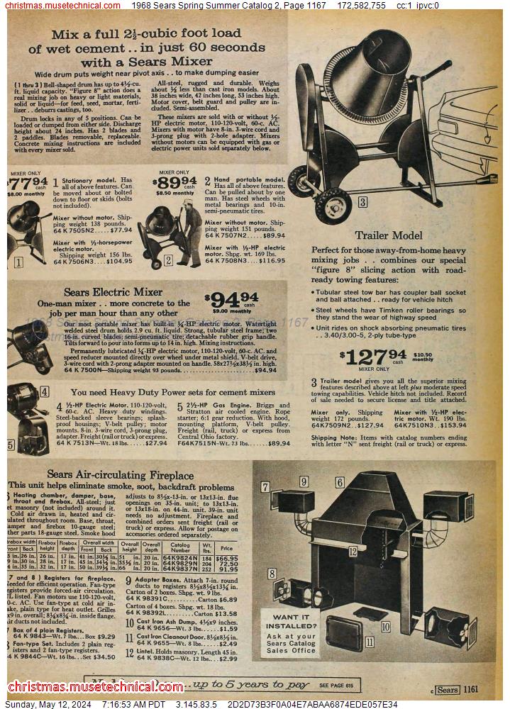 1968 Sears Spring Summer Catalog 2, Page 1167