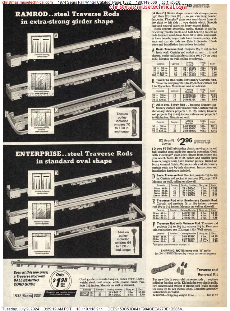 1974 Sears Fall Winter Catalog, Page 1532