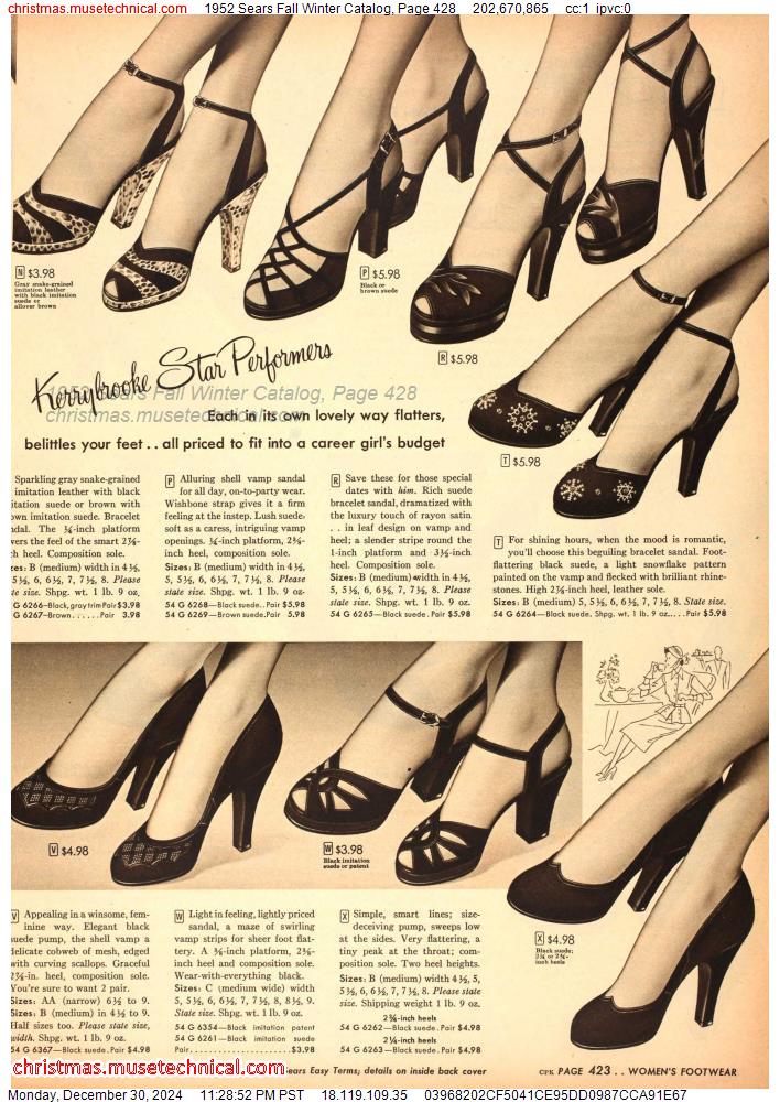 1952 Sears Fall Winter Catalog, Page 428