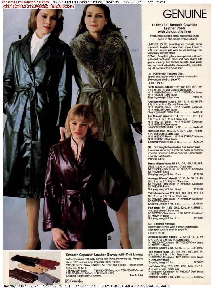1982 Sears Fall Winter Catalog, Page 132