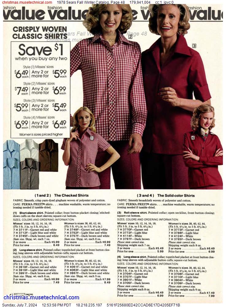 1978 Sears Fall Winter Catalog, Page 48