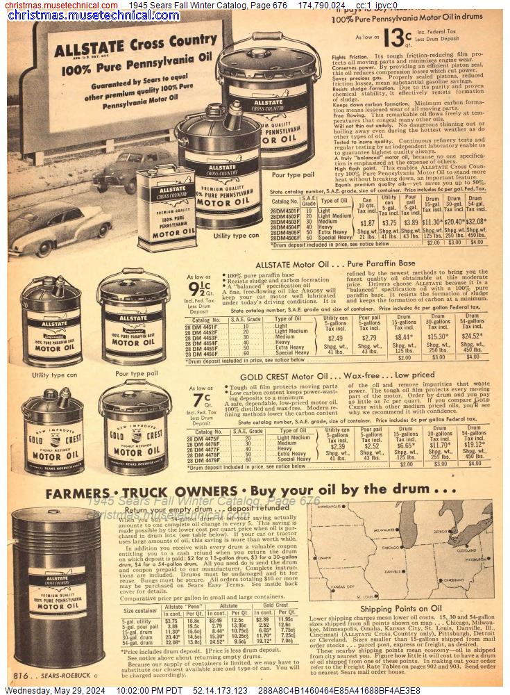 1945 Sears Fall Winter Catalog, Page 676