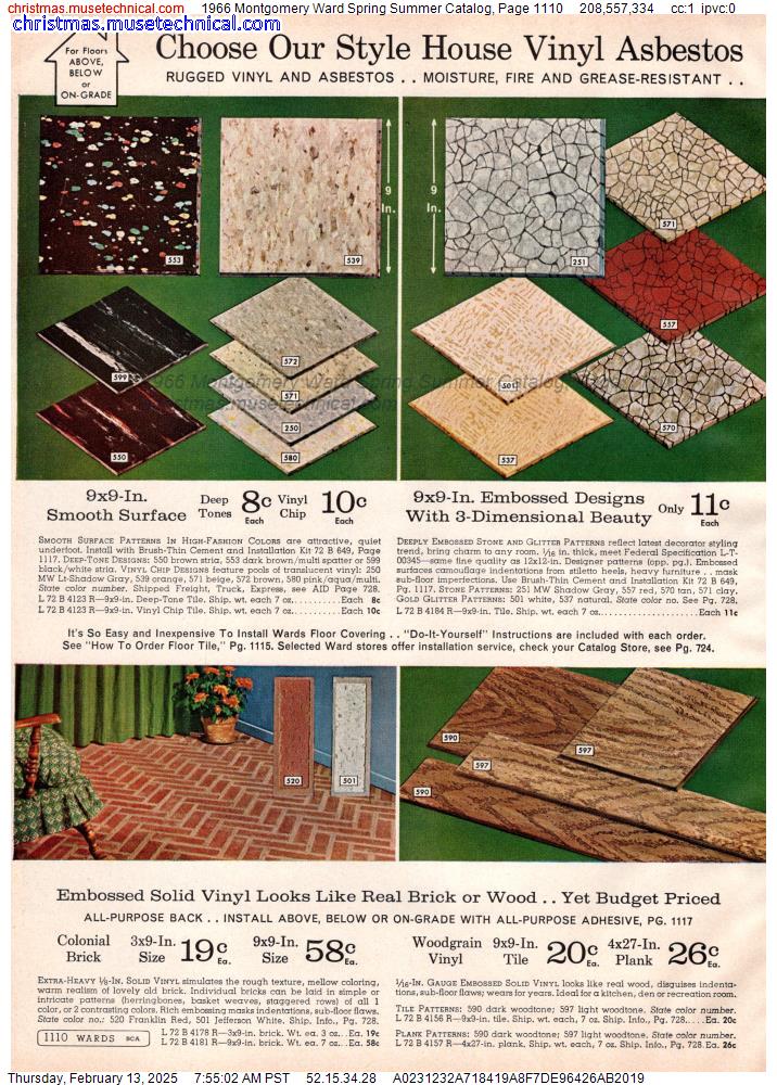 1966 Montgomery Ward Spring Summer Catalog, Page 1110