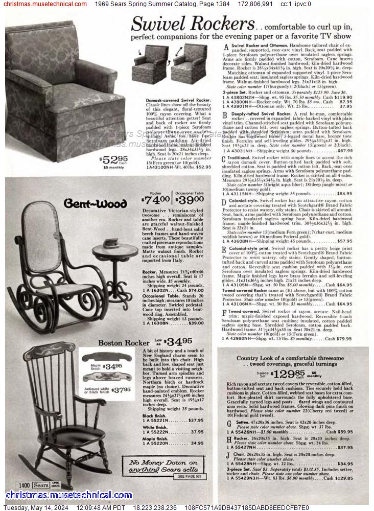 1969 Sears Spring Summer Catalog, Page 1384