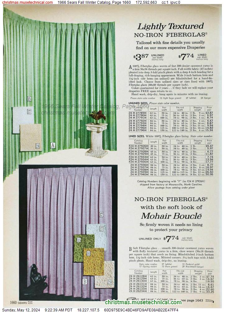 1966 Sears Fall Winter Catalog, Page 1660