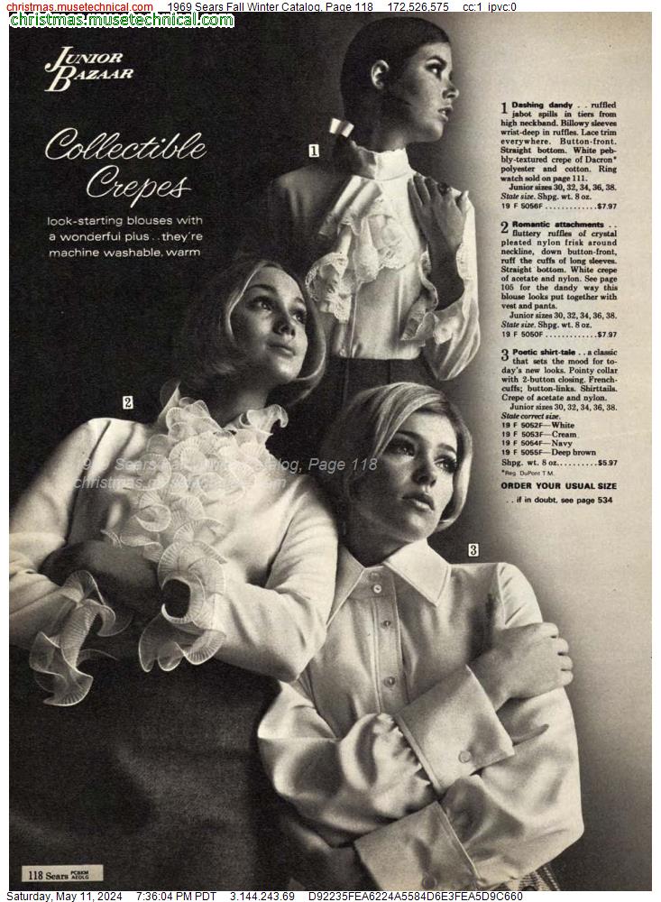1969 Sears Fall Winter Catalog, Page 118