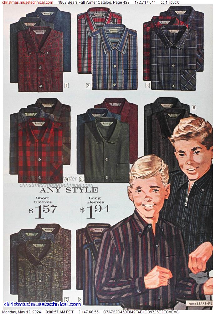 1963 Sears Fall Winter Catalog, Page 438