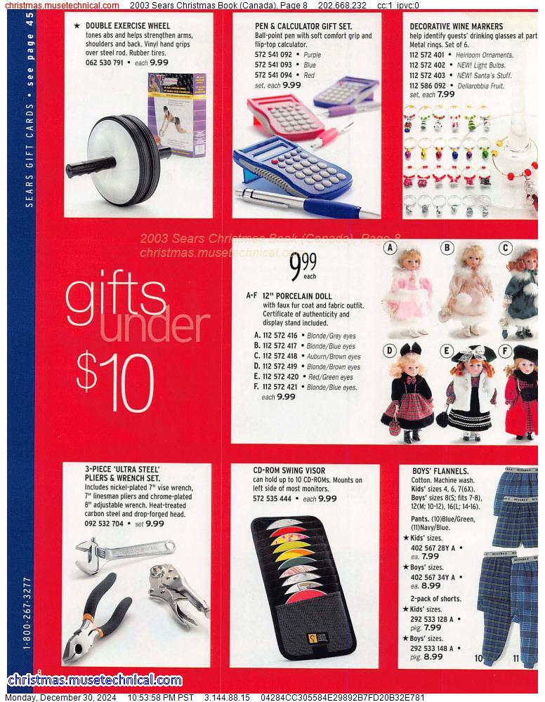 2003 Sears Christmas Book (Canada), Page 8