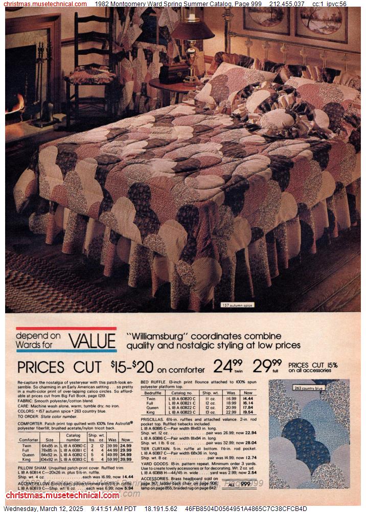 1982 Montgomery Ward Spring Summer Catalog, Page 999