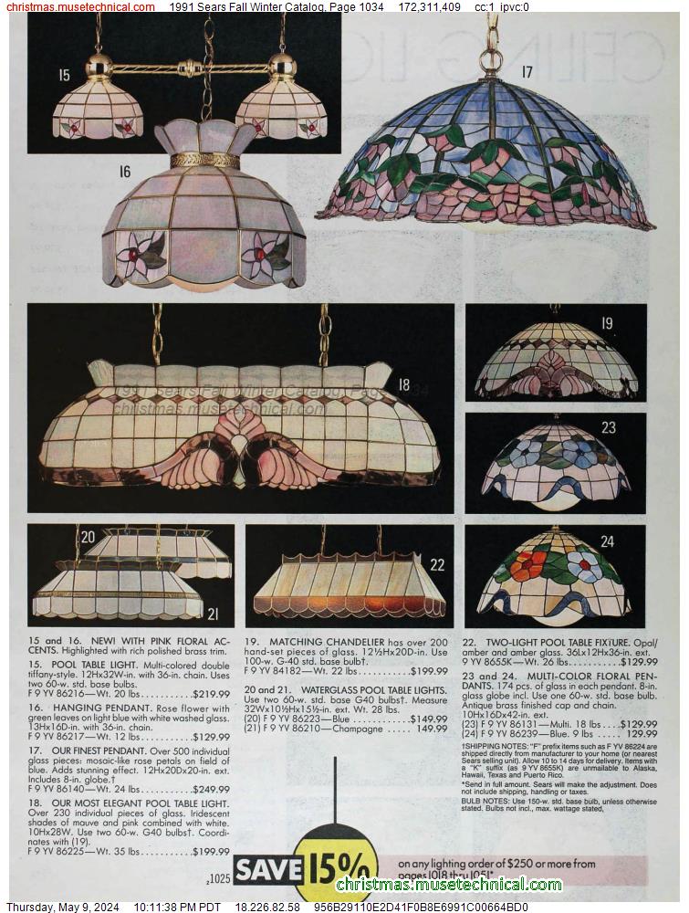 1991 Sears Fall Winter Catalog, Page 1034