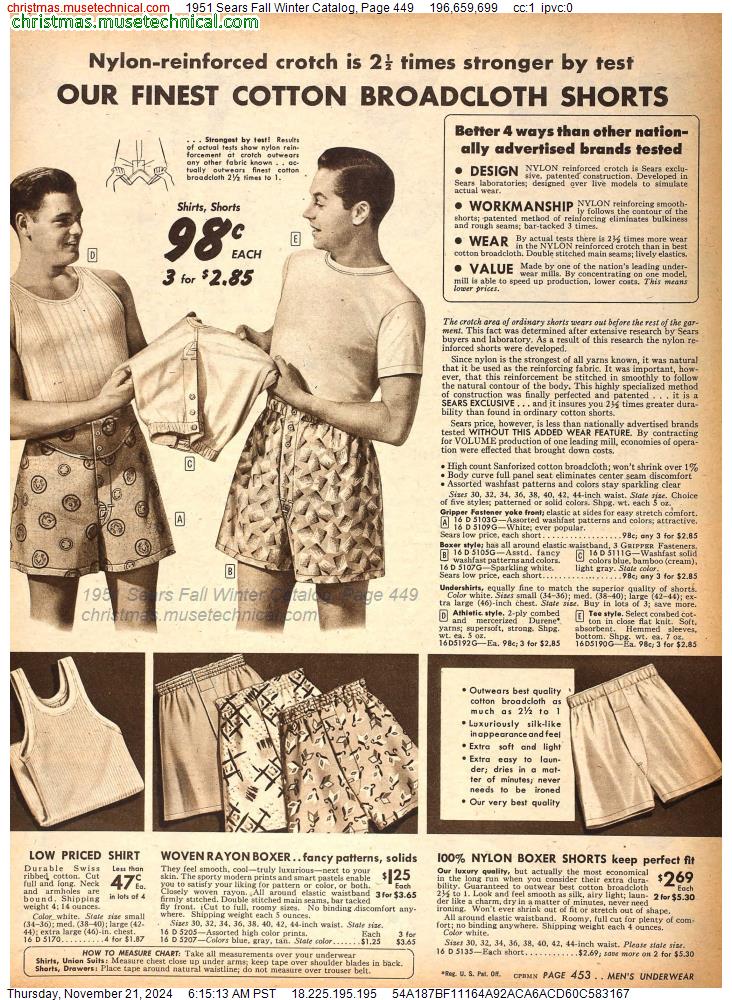 1951 Sears Fall Winter Catalog, Page 449