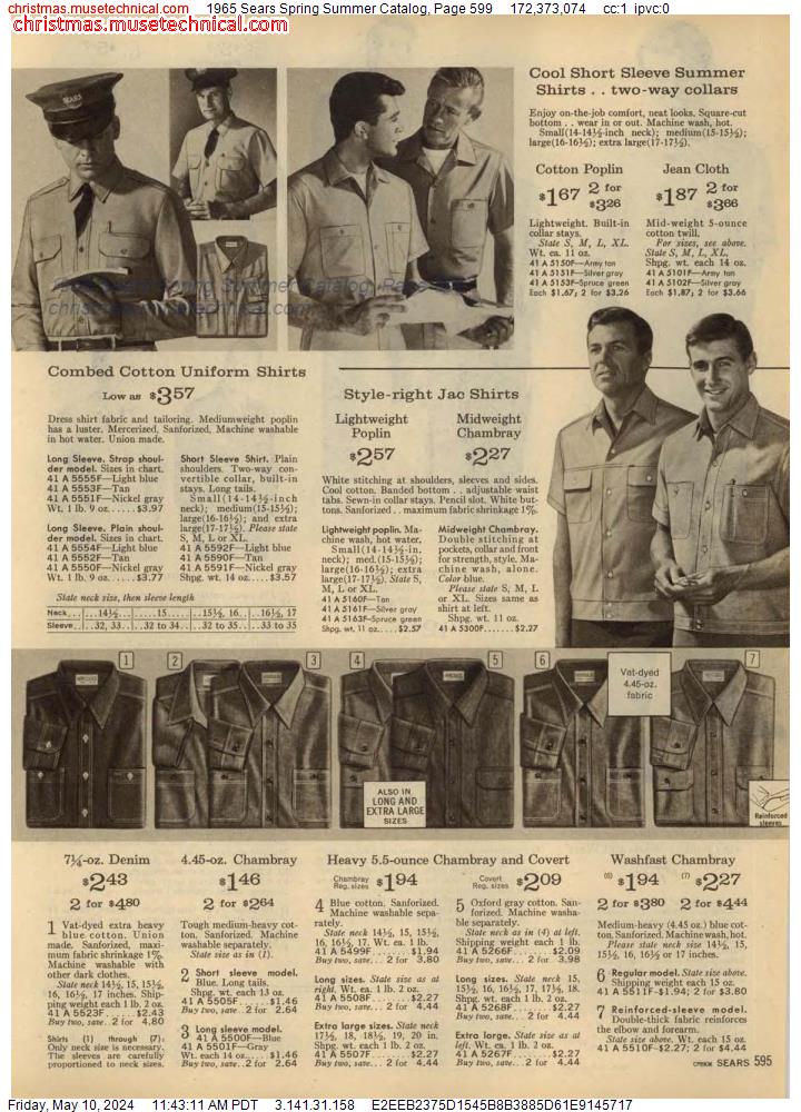 1965 Sears Spring Summer Catalog, Page 599