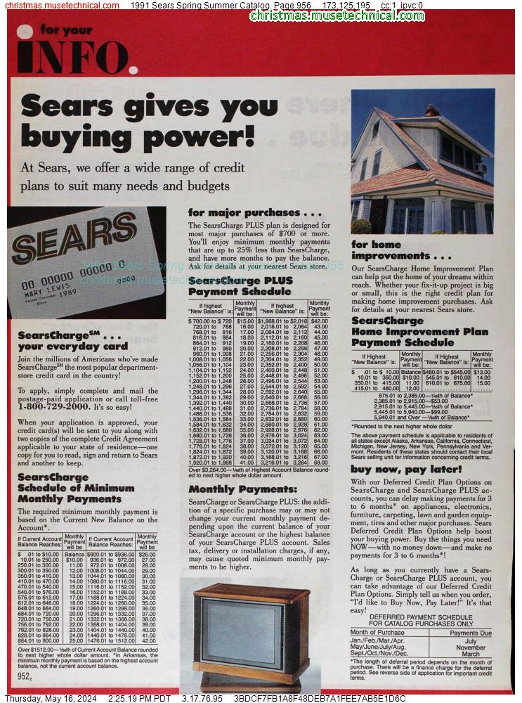 1991 Sears Spring Summer Catalog, Page 956
