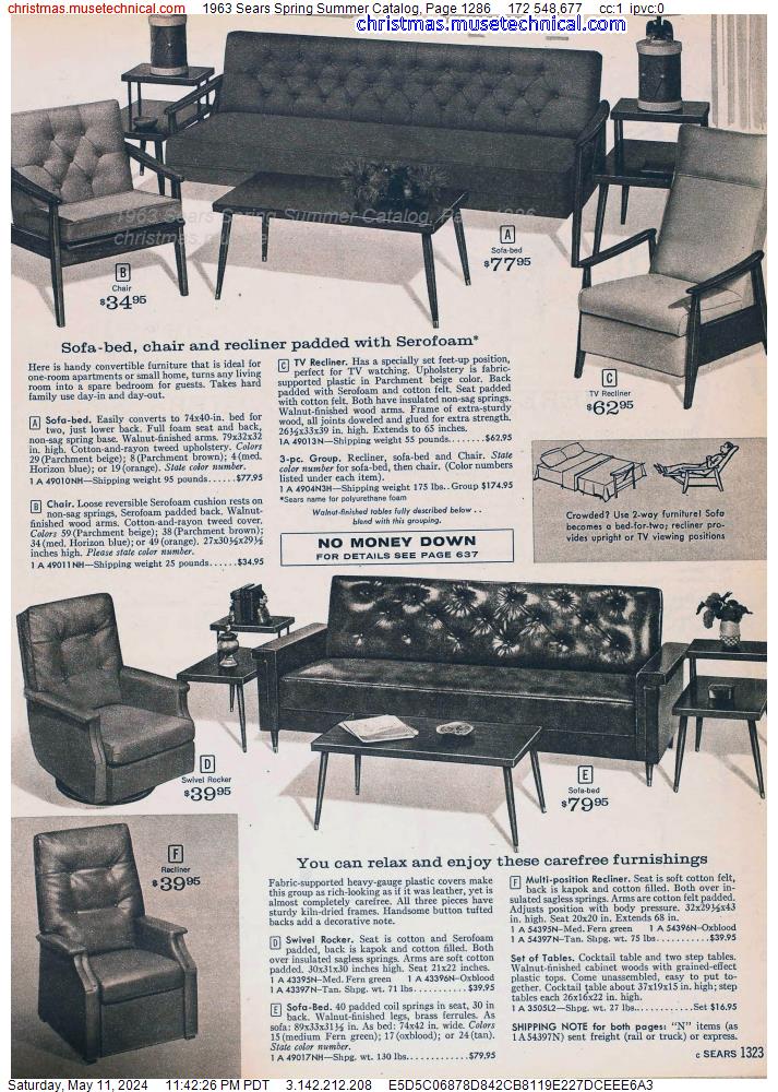 1963 Sears Spring Summer Catalog, Page 1286