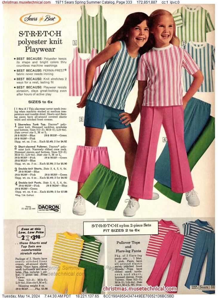 1971 Sears Spring Summer Catalog, Page 333