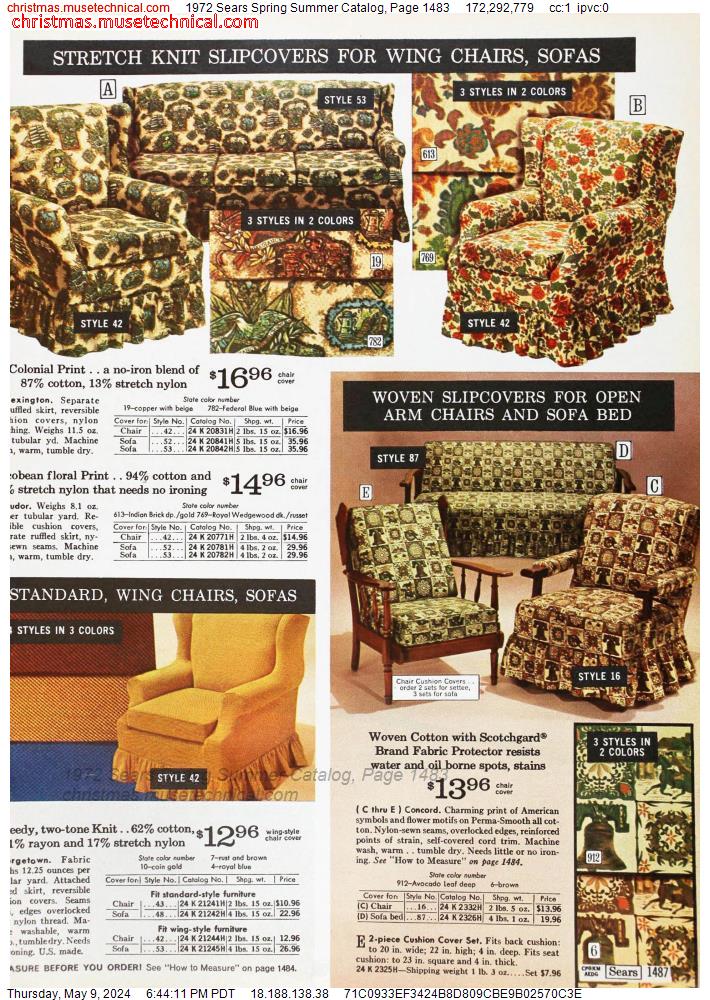 1972 Sears Spring Summer Catalog, Page 1483
