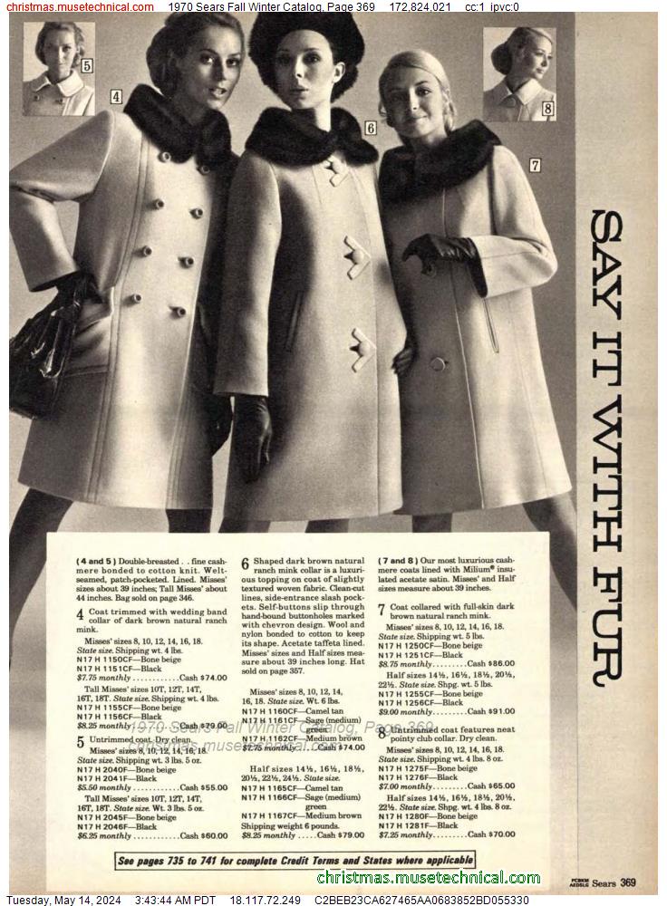 1970 Sears Fall Winter Catalog, Page 369