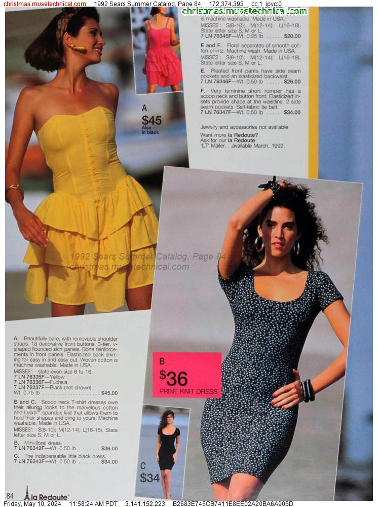 1992 Sears Summer Catalog, Page 84