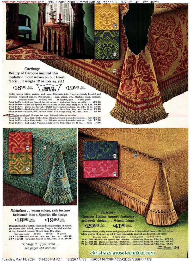 1969 Sears Spring Summer Catalog, Page 1533