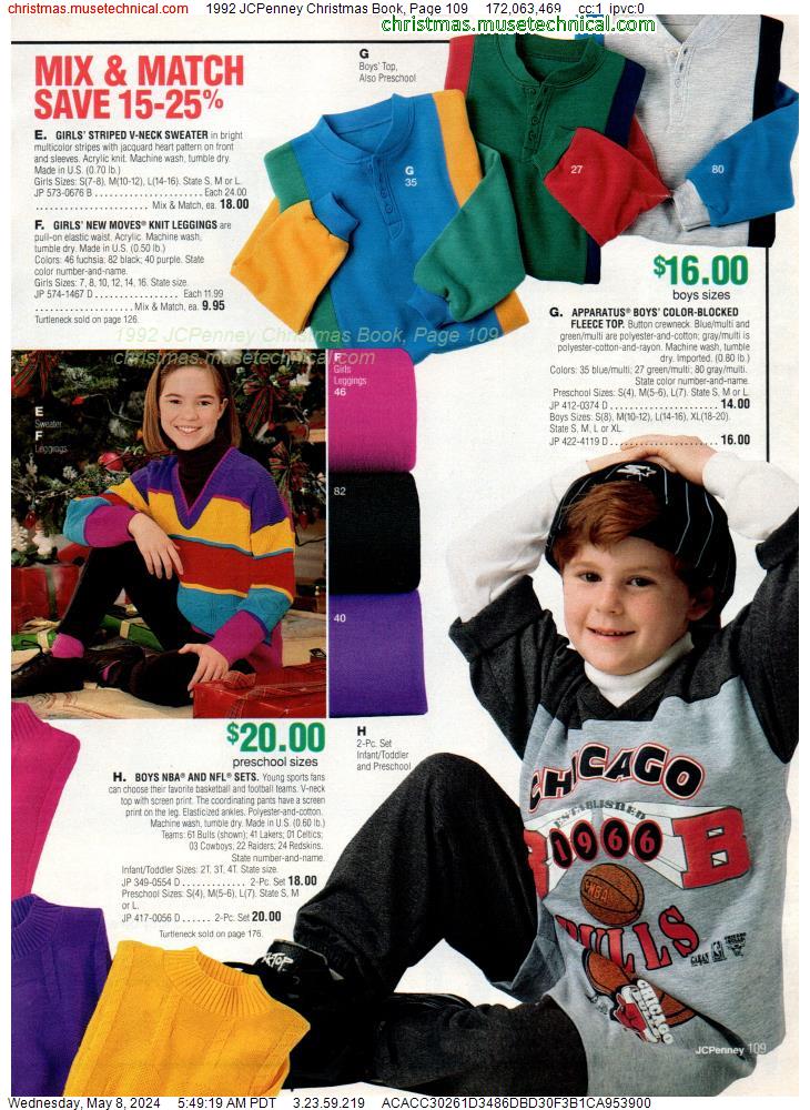 1992 JCPenney Christmas Book, Page 109