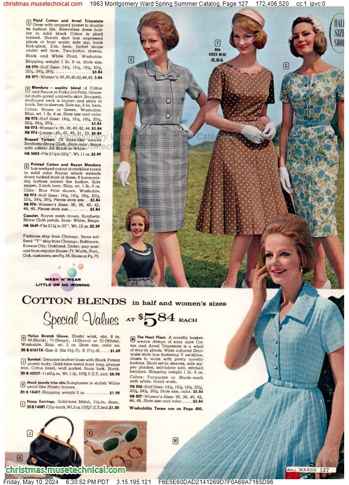 1963 Montgomery Ward Spring Summer Catalog, Page 127