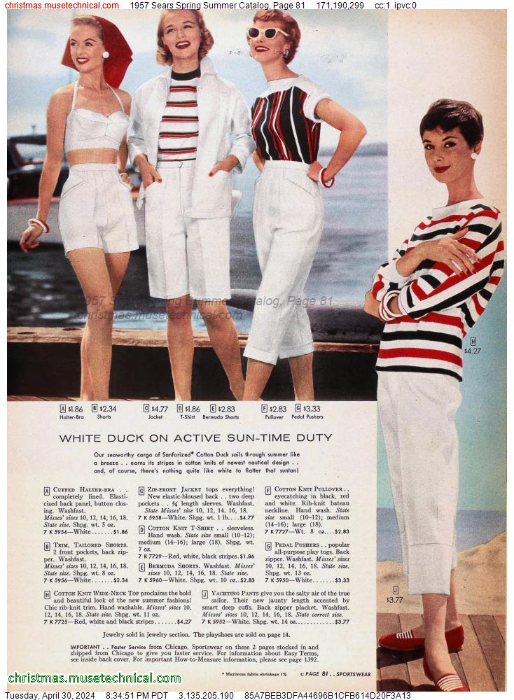 1957 Sears Spring Summer Catalog, Page 81