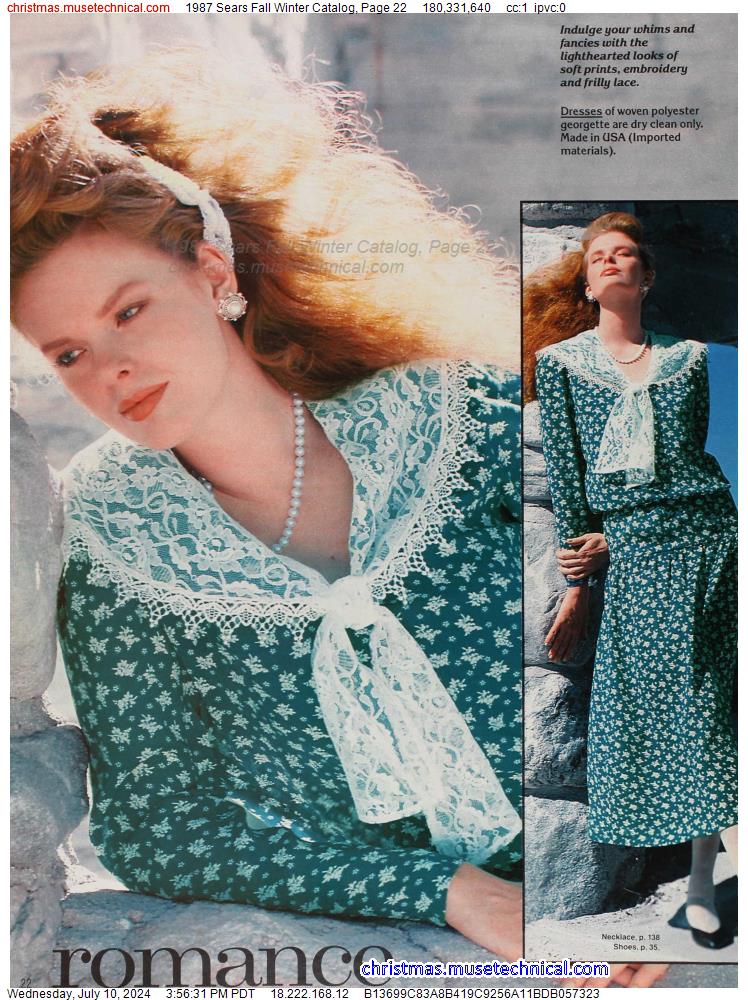 1987 Sears Fall Winter Catalog, Page 22
