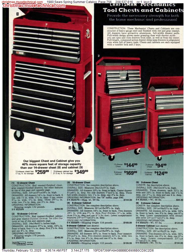 1980 Sears Spring Summer Catalog, Page 756