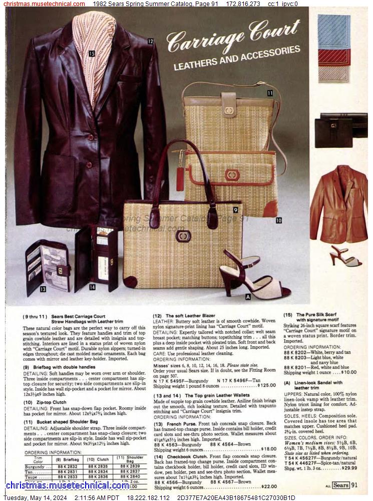 1982 Sears Spring Summer Catalog, Page 91
