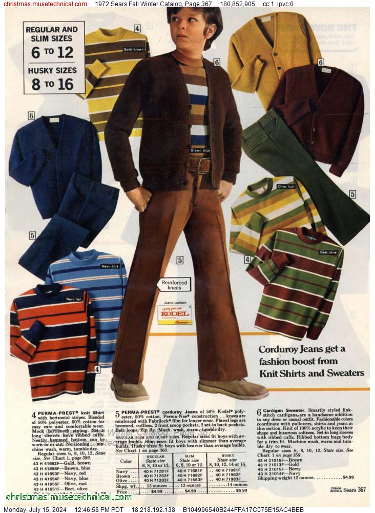1972 Sears Fall Winter Catalog, Page 367