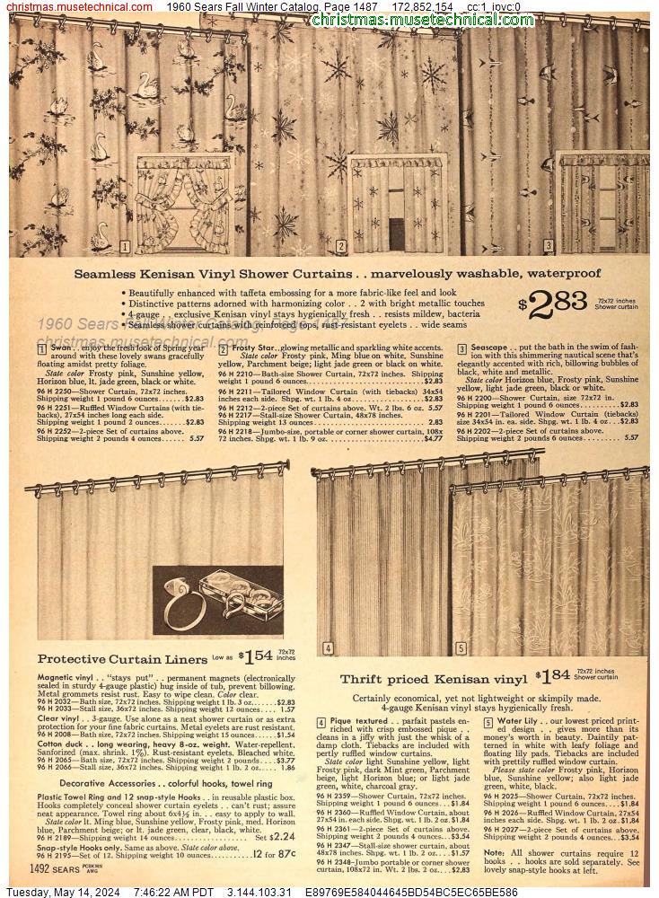 1960 Sears Fall Winter Catalog, Page 1487